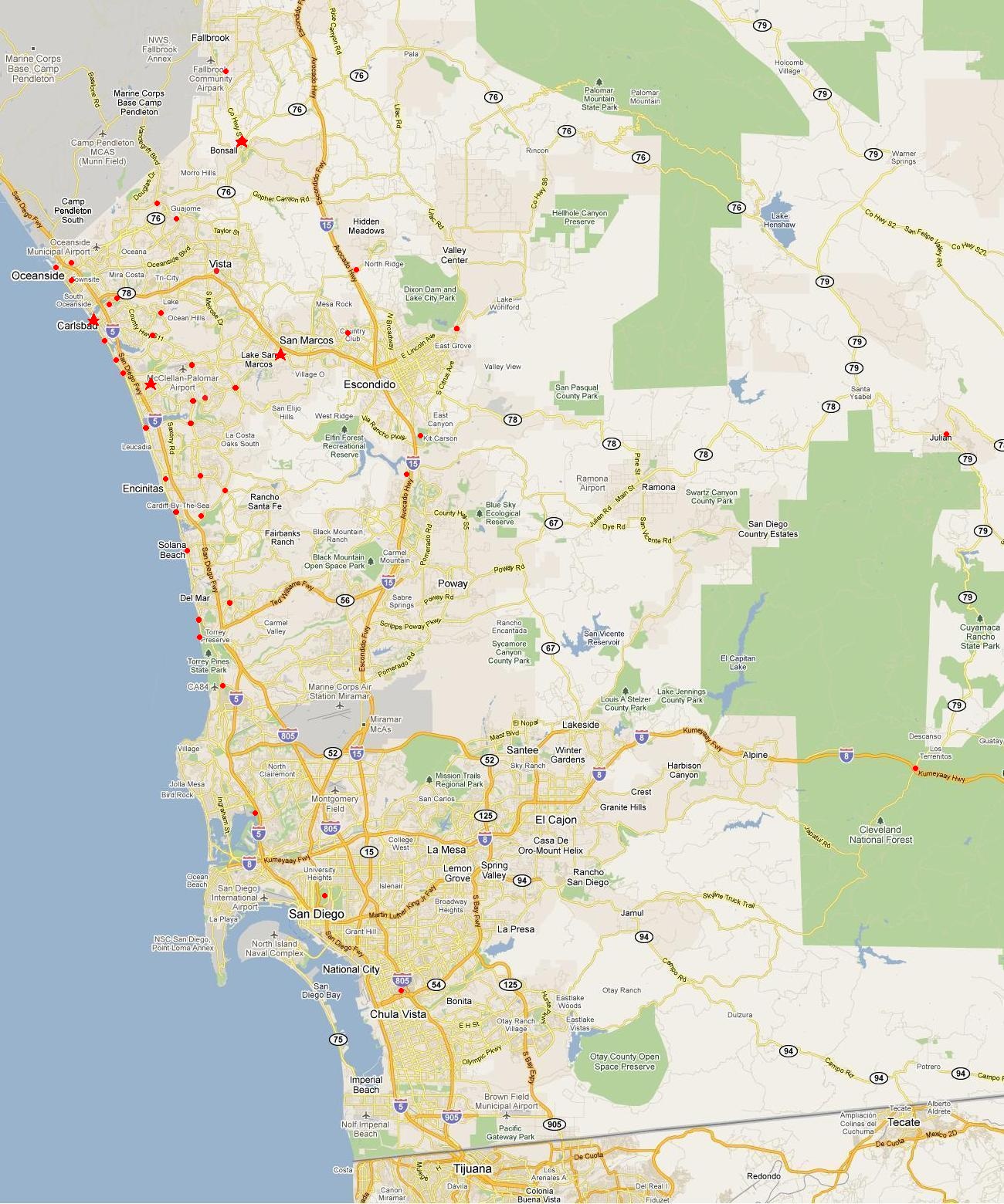 Bike Routes Of San Diego County